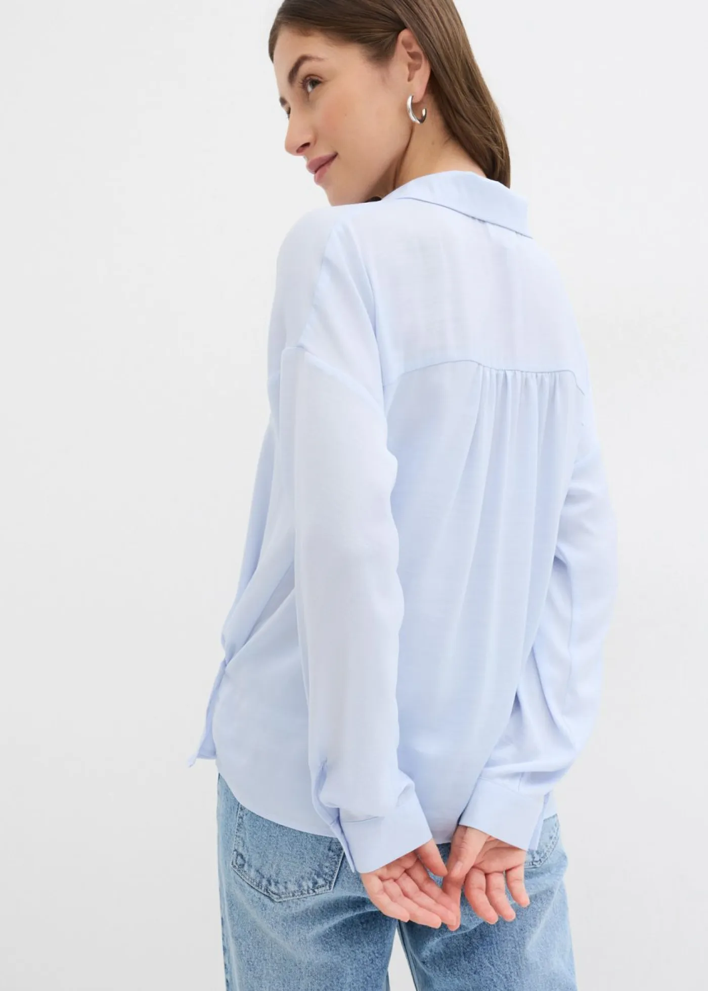 Sale Blusa de satén fluido Mujer Esenciales|Camisas Y Blusas