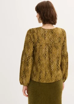 Sale Blusa de satén fluido Mujer Camisas Y Blusas