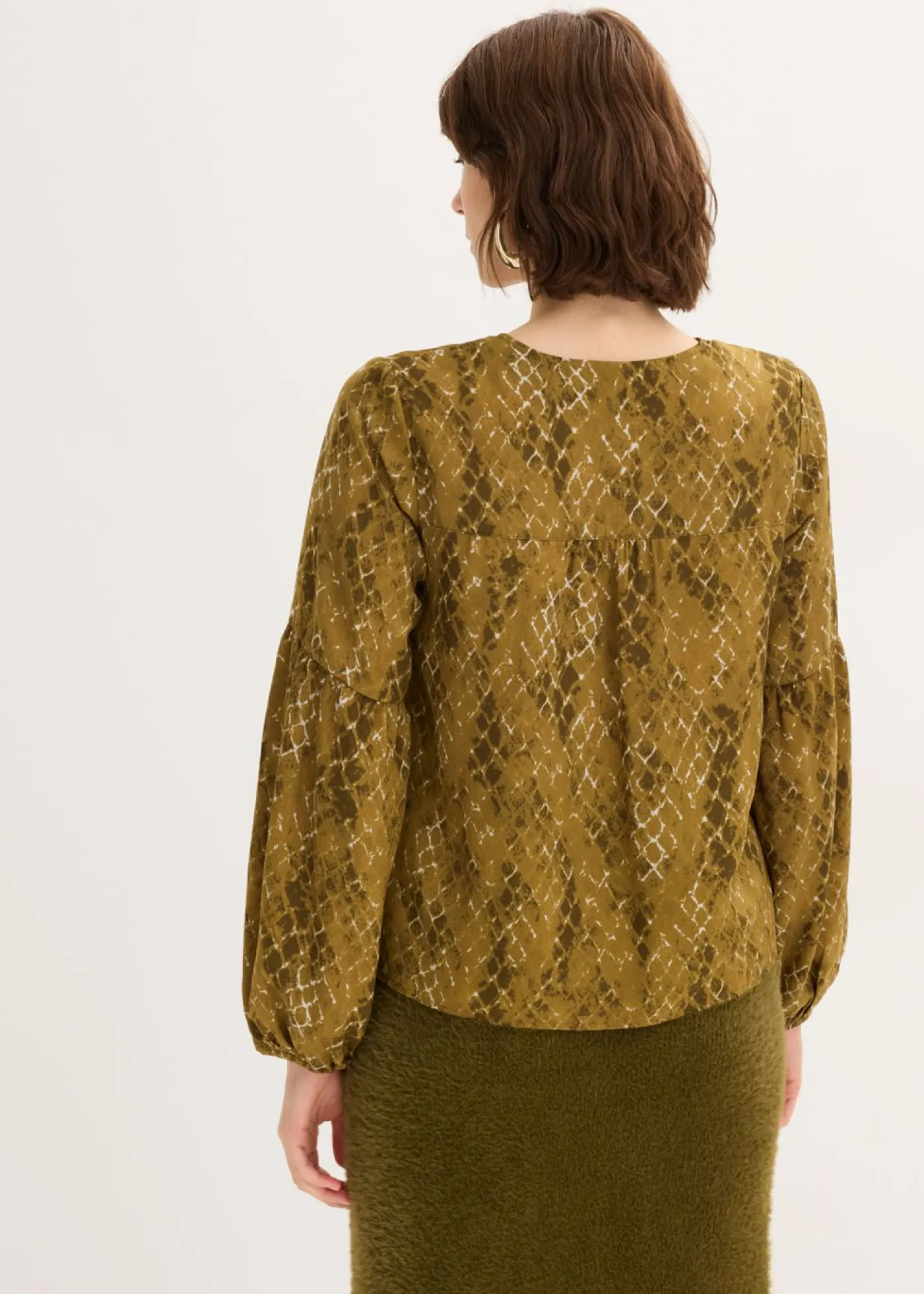 Sale Blusa de satén fluido Mujer Camisas Y Blusas