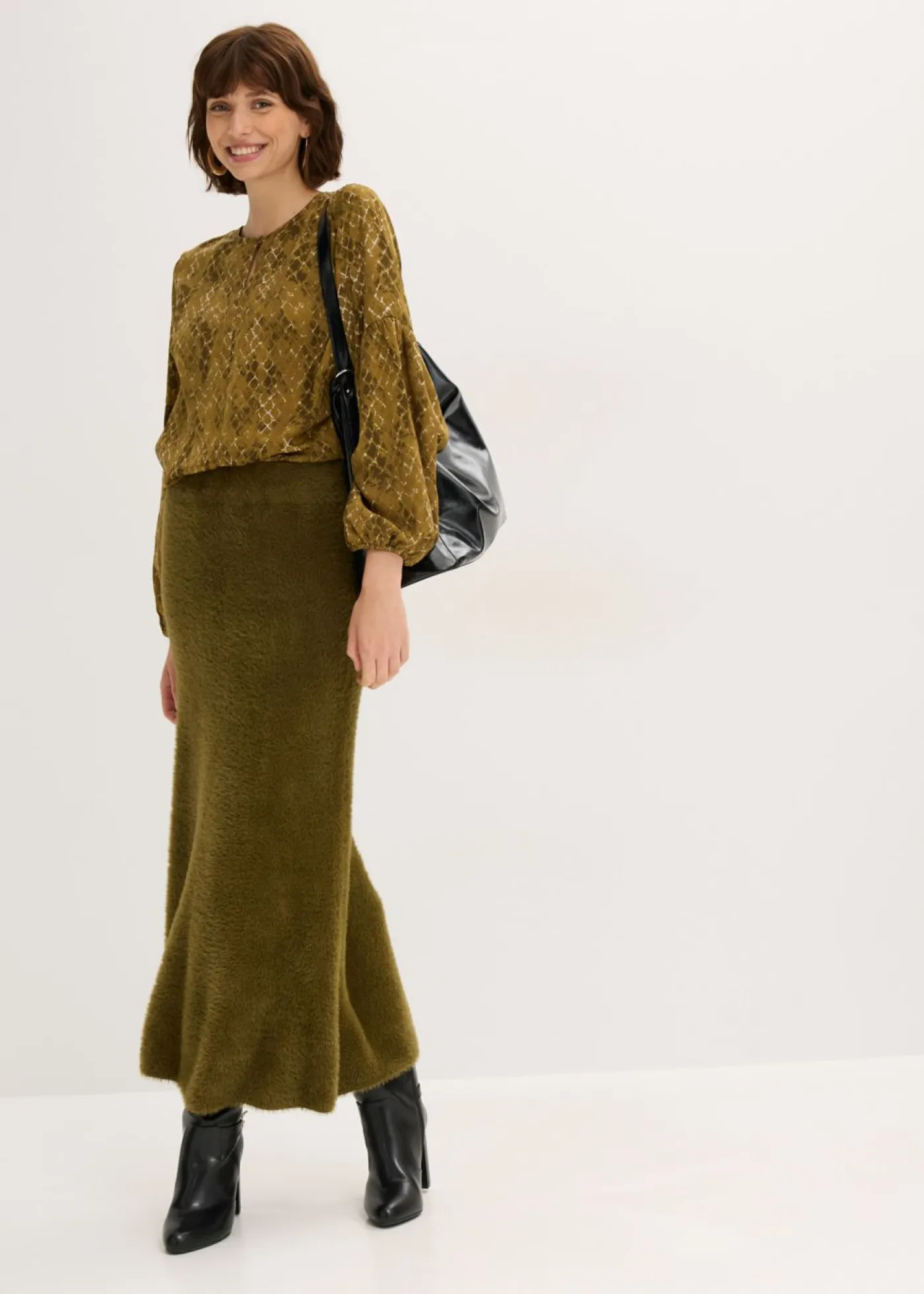 Sale Blusa de satén fluido Mujer Camisas Y Blusas