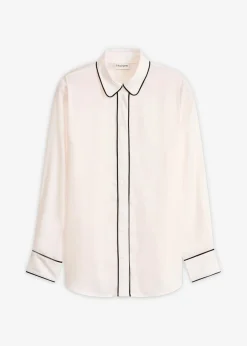 Best Blusa de satén fluido Mujer Camisas Y Blusas