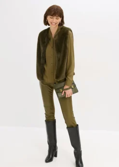 New Blusa de satén fluido Mujer Camisas Y Blusas