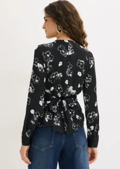 Best Blusa de satén fluido Mujer Camisas Y Blusas
