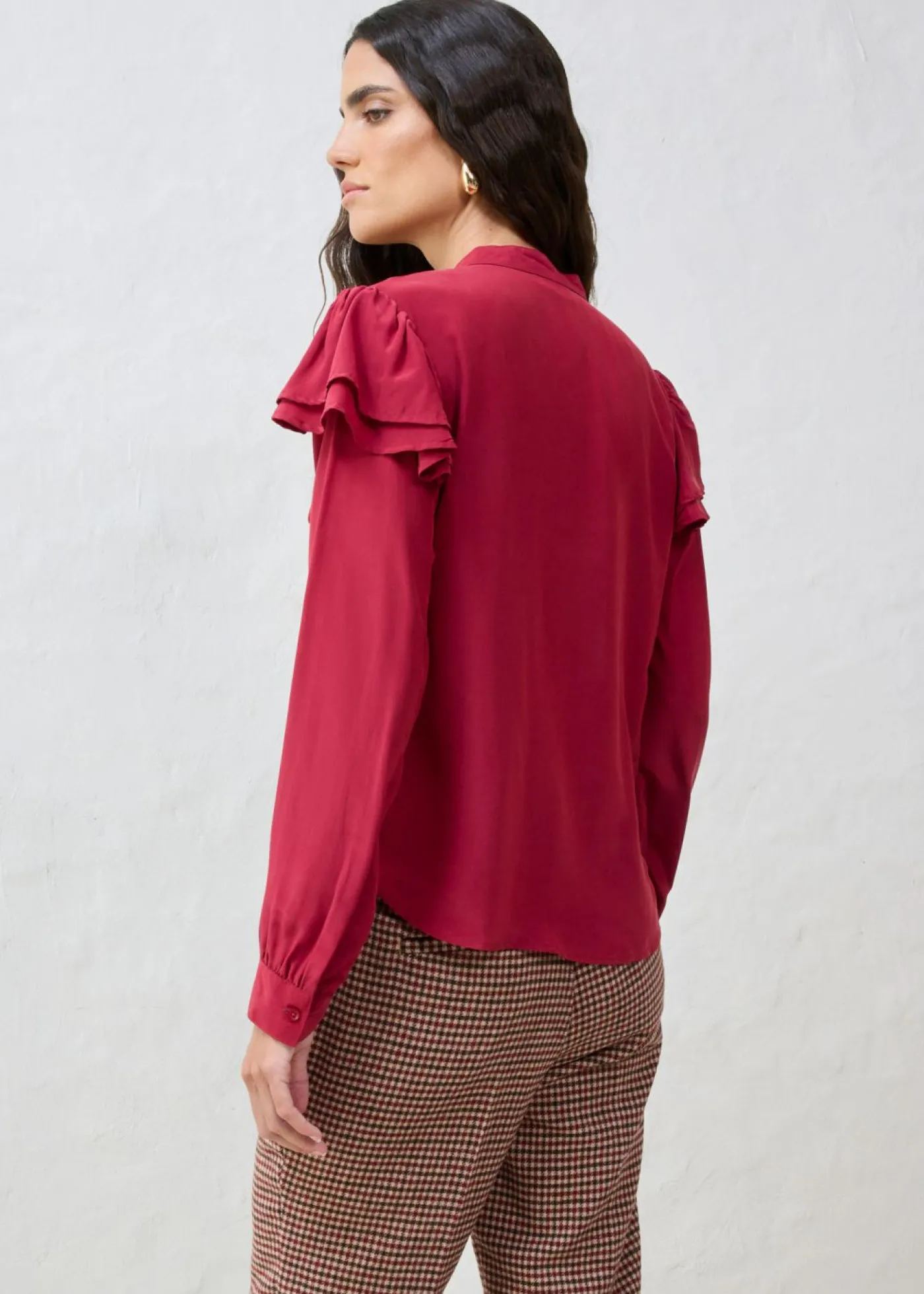 Hot Blusa de seda Mujer Camisas Y Blusas