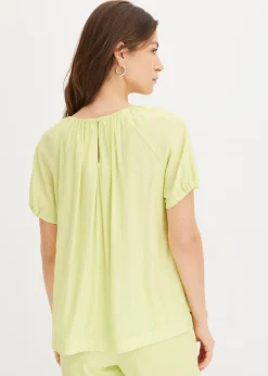 Blusa de tejido arrugado estructurado Mujer Camisas Y Blusas|Camisetas