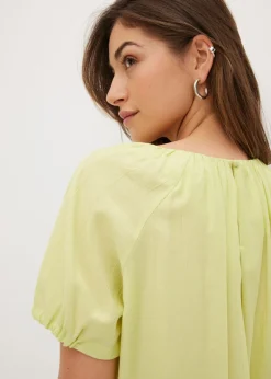 Blusa de tejido arrugado estructurado Mujer Camisas Y Blusas|Camisetas