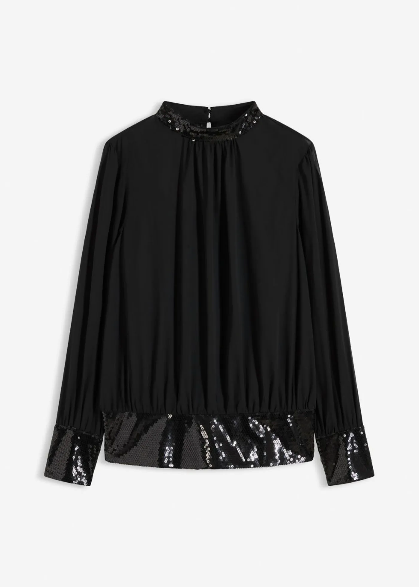 Clearance Blusa de tul fino con lentejuelas Mujer Camisas Y Blusas|Ropa Elegante
