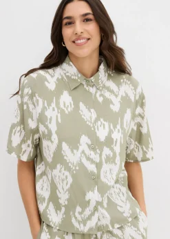 Best Blusa de viscosa con estampado étnico Mujer Camisas Y Blusas