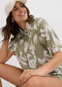 Best Blusa de viscosa con estampado étnico Mujer Camisas Y Blusas