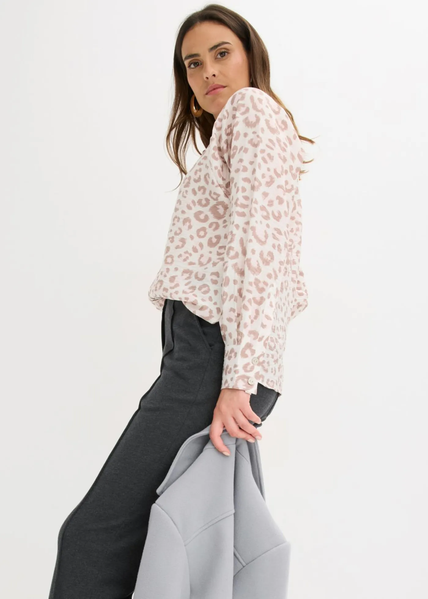 Discount Blusa de viscosa con mangas tipo murciélago Mujer Camisas Y Blusas