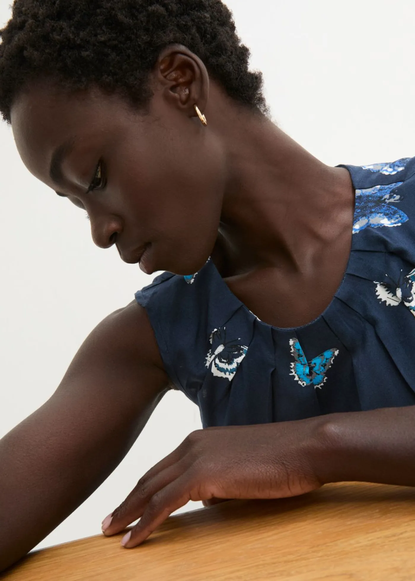 Clearance Blusa de viscosa fluida Mujer Camisas Y Blusas|Camisetas
