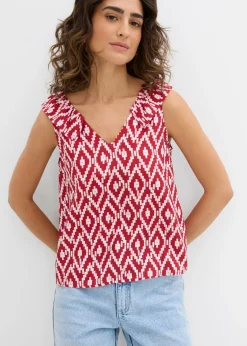 Sale Blusa de viscosa fluida Mujer Camisas Y Blusas|Camisetas