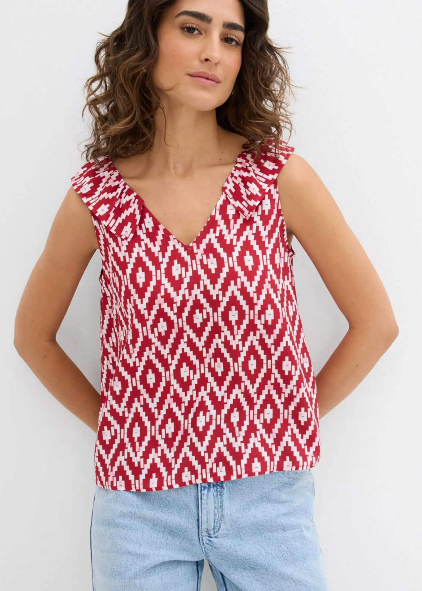 Sale Blusa de viscosa fluida Mujer Camisas Y Blusas|Camisetas