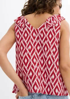 Sale Blusa de viscosa fluida Mujer Camisas Y Blusas|Camisetas
