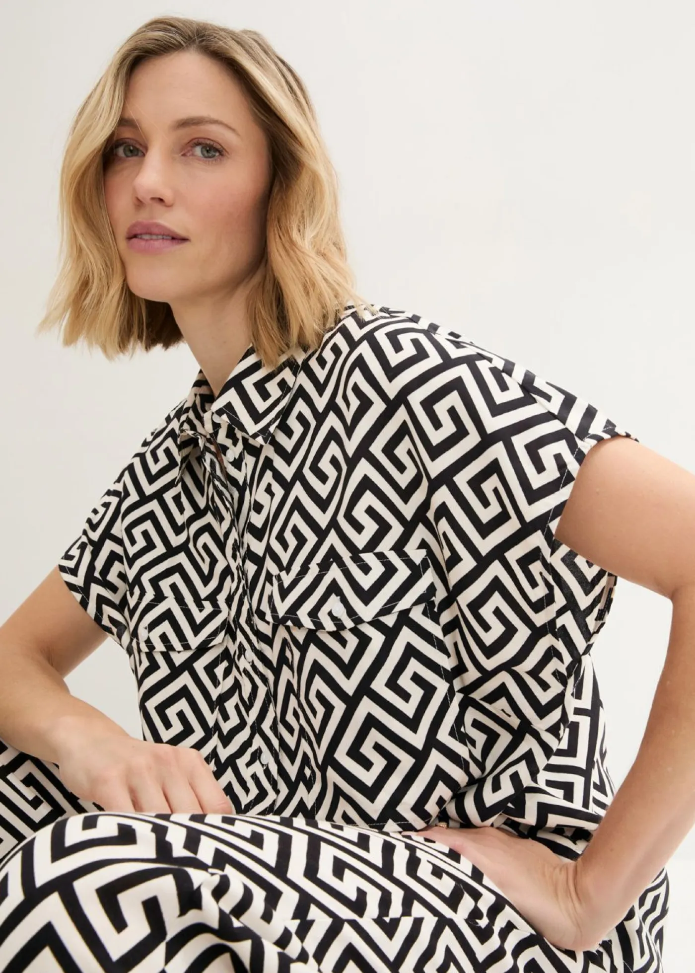 Hot Blusa de viscosa fluida Mujer Camisas Y Blusas