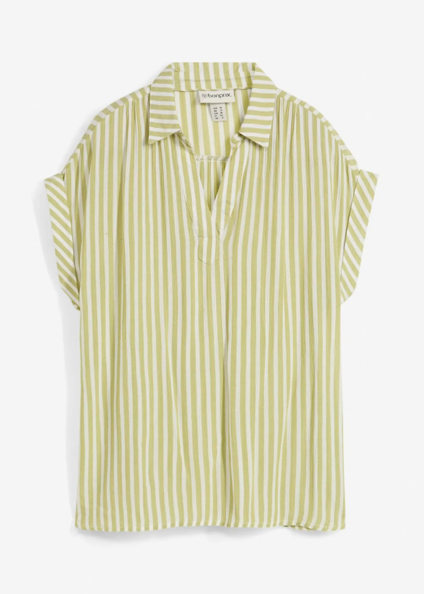 Clearance Blusa de viscosa fluida con manga corta Mujer Camisas Y Blusas|Novedades