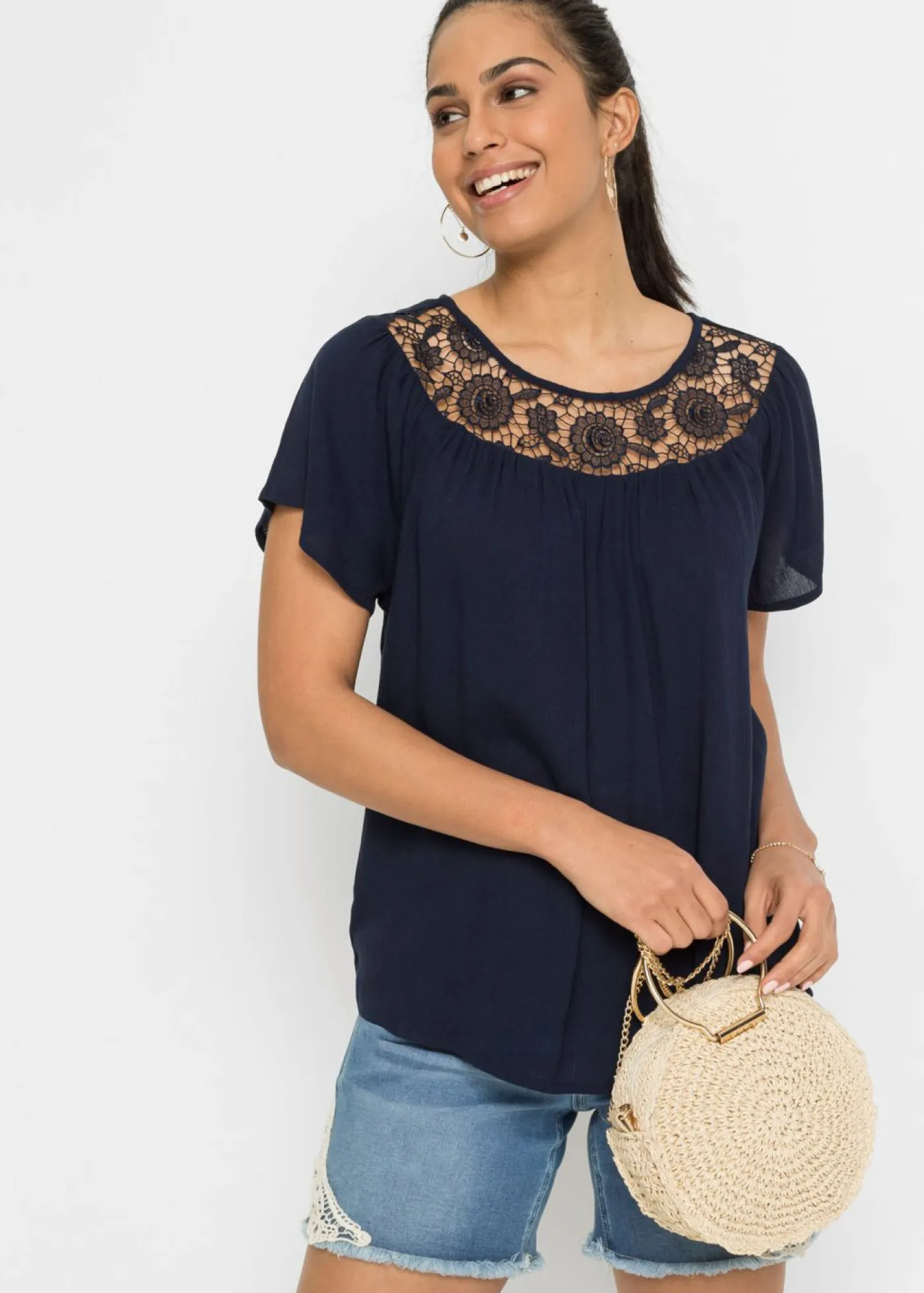 Discount Blusa de viscosa pura Mujer Camisas Y Blusas