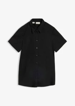 Hot Blusa elástica de manga corta de mezcla de algodón Mujer Camisas Y Blusas|Novedades