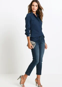 Sale Blusa elástica larga Mujer Camisas Y Blusas