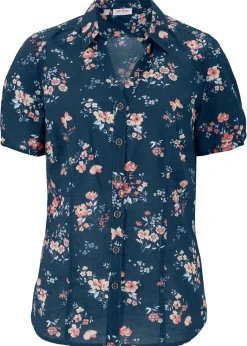 Clearance Blusa estampada de manga corta Mujer Camisas Y Blusas