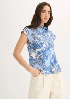 Outlet Blusa estampada de viscosa fluida Mujer Conjuntos De Ropa|Camisas Y Blusas