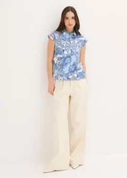 Outlet Blusa estampada de viscosa fluida Mujer Conjuntos De Ropa|Camisas Y Blusas
