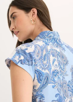 Outlet Blusa estampada de viscosa fluida Mujer Conjuntos De Ropa|Camisas Y Blusas