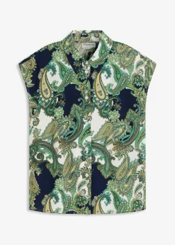 Sale Blusa estampada de viscosa fluida Mujer Conjuntos De Ropa|Camisas Y Blusas