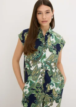 Sale Blusa estampada de viscosa fluida Mujer Conjuntos De Ropa|Camisas Y Blusas