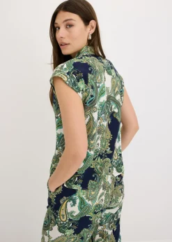 Sale Blusa estampada de viscosa fluida Mujer Conjuntos De Ropa|Camisas Y Blusas
