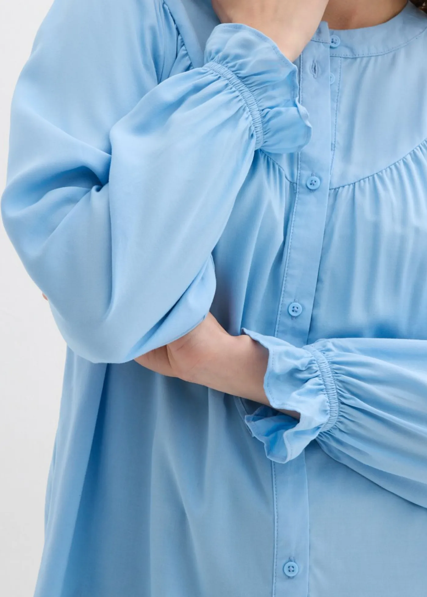Sale Blusa estilo prairie de viscosa fluida Mujer Camisas Y Blusas|Novedades