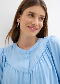 Sale Blusa estilo prairie de viscosa fluida Mujer Camisas Y Blusas|Novedades