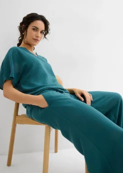 Sale Blusa holgada con dobladillo elástico Mujer Camisas Y Blusas