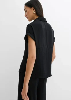 Sale Blusa holgada de crepé estructurado Mujer Conjuntos De Ropa|Esenciales