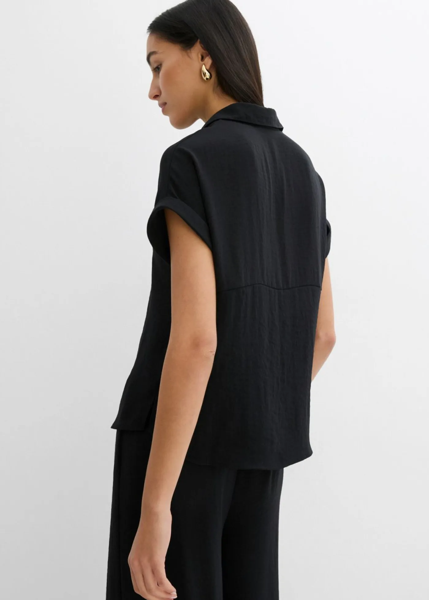 Sale Blusa holgada de crepé estructurado Mujer Conjuntos De Ropa|Esenciales