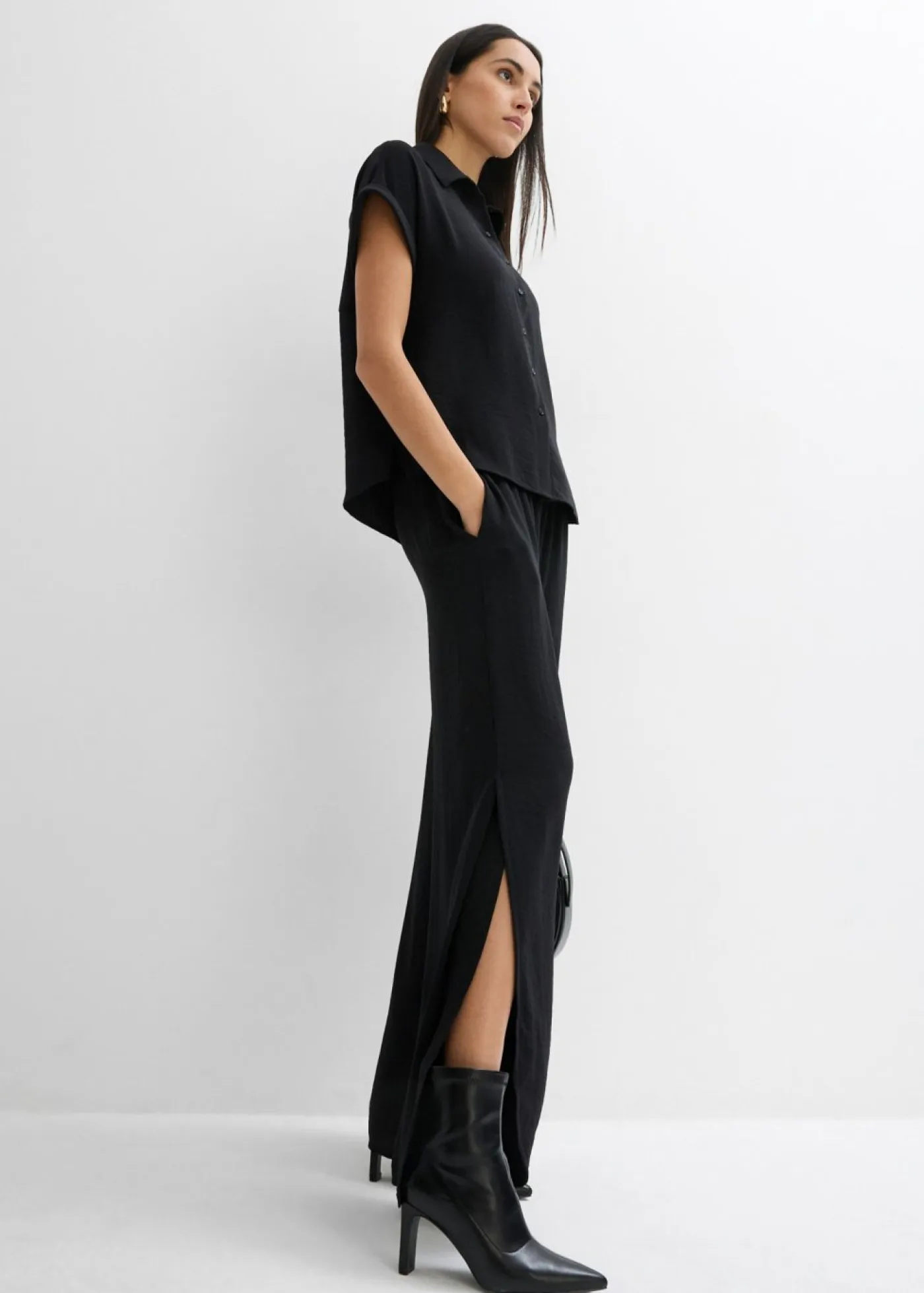 Sale Blusa holgada de crepé estructurado Mujer Conjuntos De Ropa|Esenciales