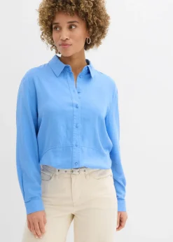 Best Blusa holgada de mezcla de lino Mujer Camisas Y Blusas|Novedades