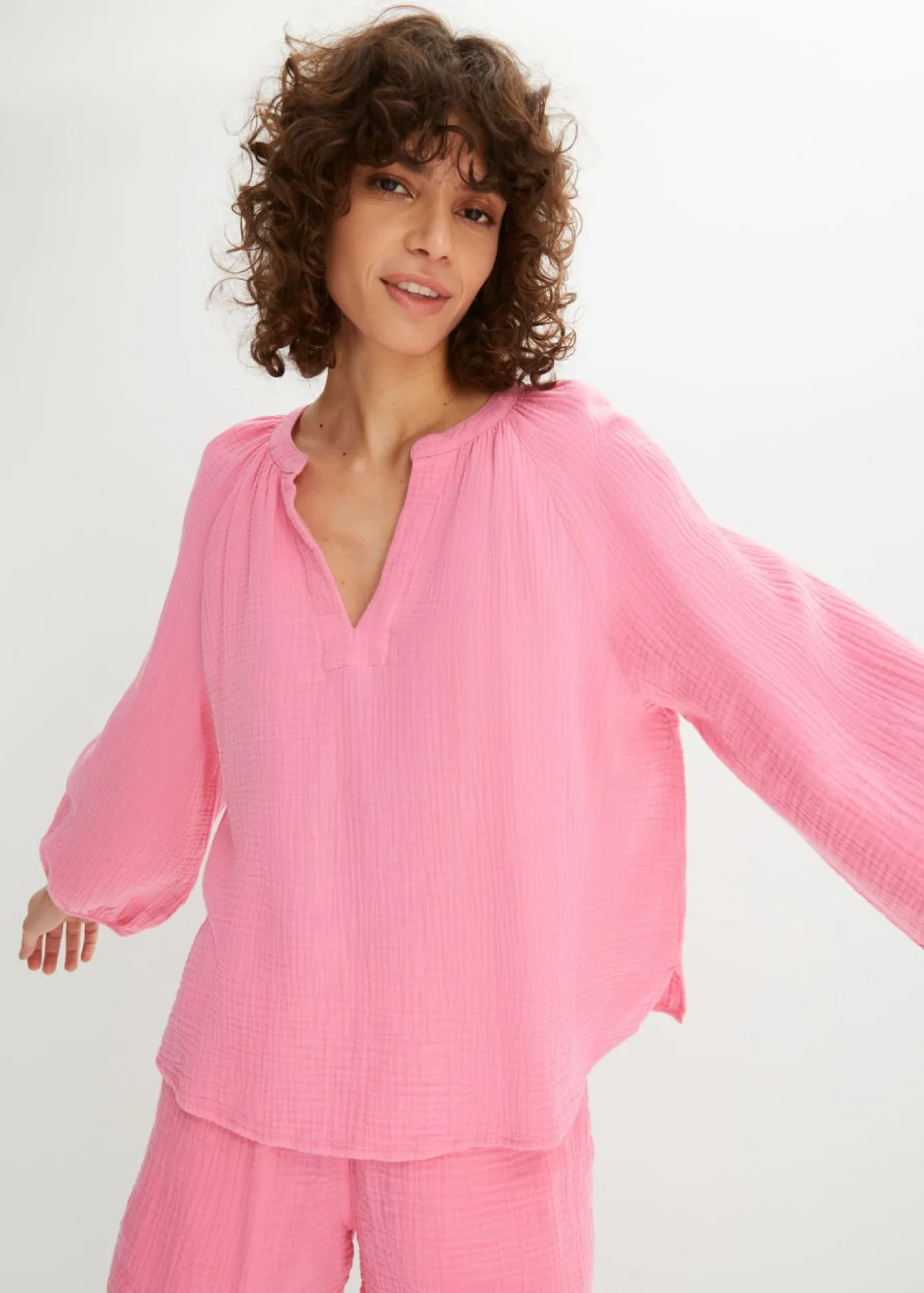 Best Blusa holgada de muselina Mujer Camisas Y Blusas|Novedades