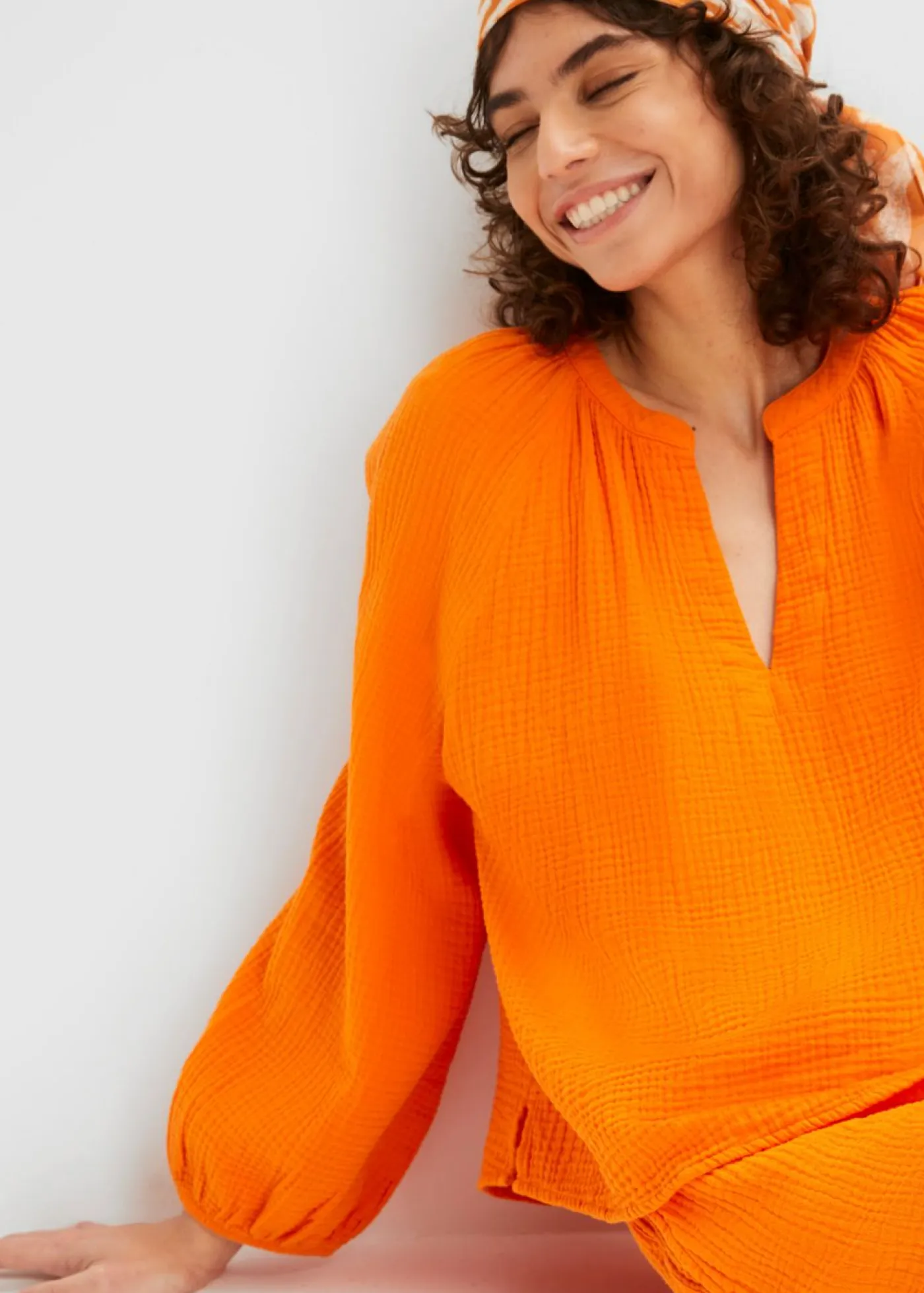Best Blusa holgada de muselina Mujer Camisas Y Blusas|Novedades