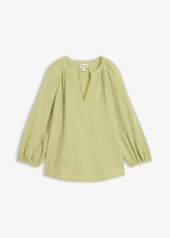 Sale Blusa holgada de muselina Mujer Novedades|Camisas Y Blusas