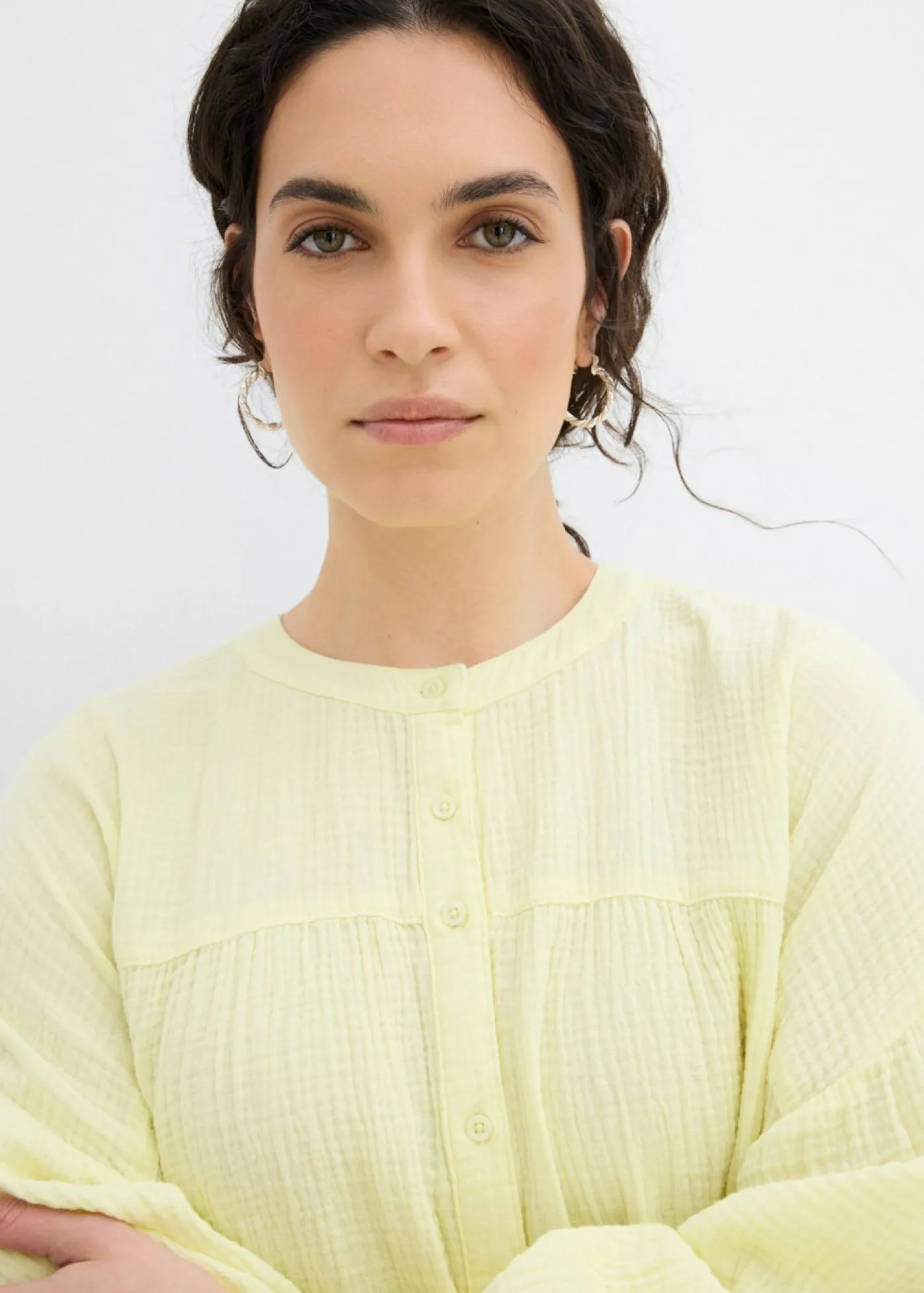 Best Blusa holgada de muselina Mujer Camisas Y Blusas