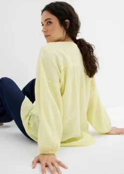 Best Blusa holgada de muselina Mujer Camisas Y Blusas
