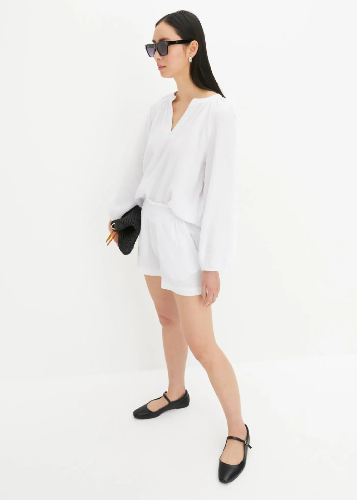 Blusa holgada de muselina Mujer Camisas Y Blusas|Novedades