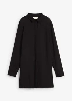 Online Blusa larga con abertura de viscosa fluida Mujer Camisas Y Blusas