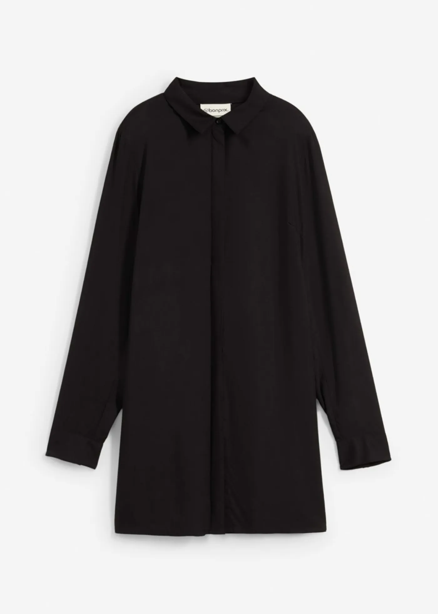 Online Blusa larga con abertura de viscosa fluida Mujer Camisas Y Blusas