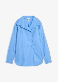 Hot Blusa larga con escote en V Mujer Camisas Y Blusas|Novedades