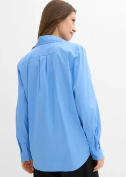 Hot Blusa larga con escote en V Mujer Camisas Y Blusas|Novedades