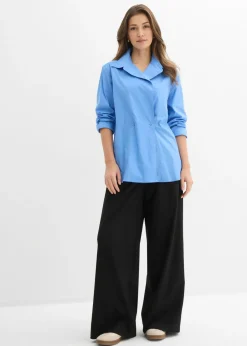 Hot Blusa larga con escote en V Mujer Camisas Y Blusas|Novedades