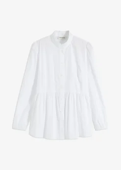 Clearance Blusa larga con fruncido Mujer Camisas Y Blusas