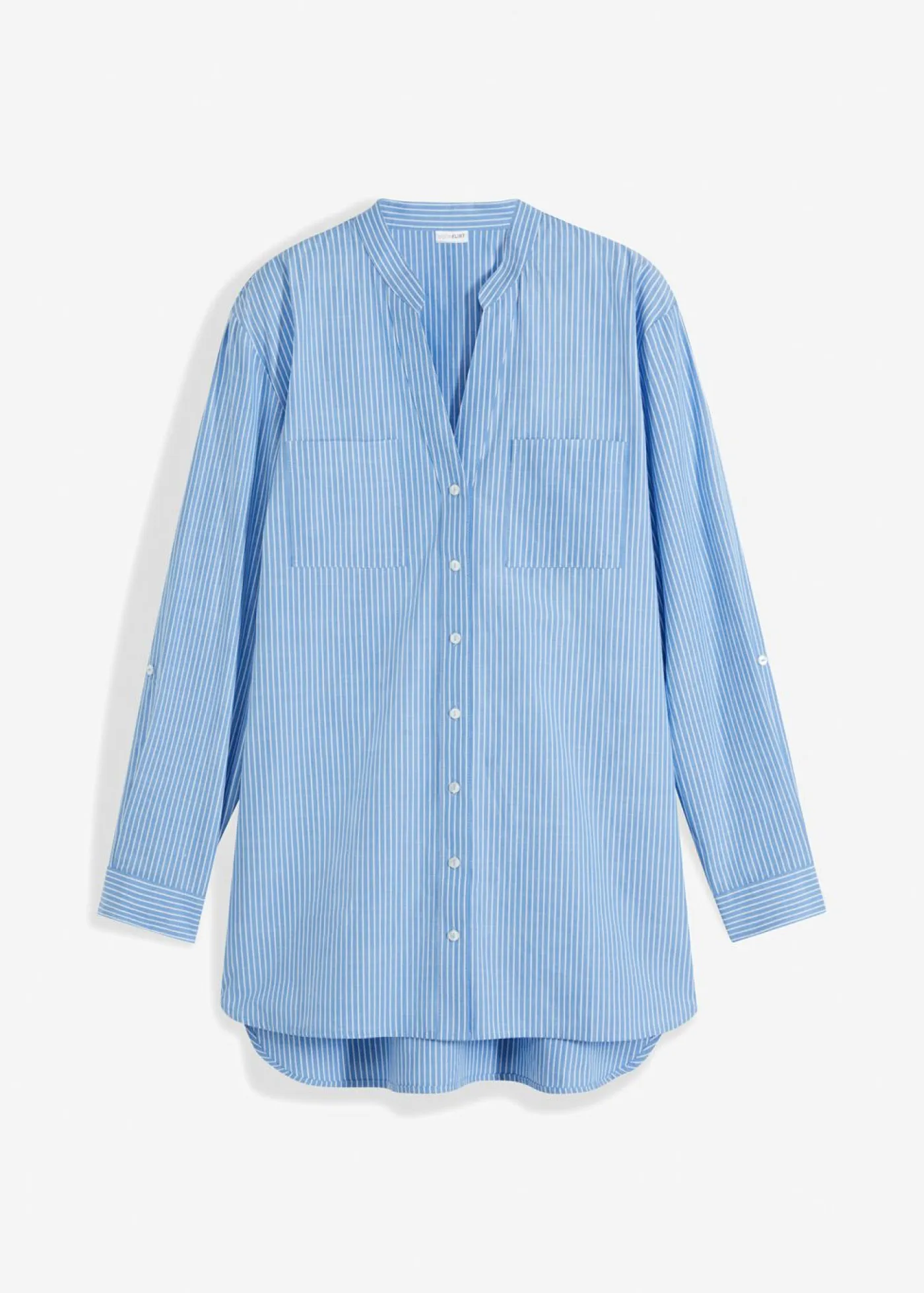 Blusa larga con mangas remangables Mujer Camisas Y Blusas
